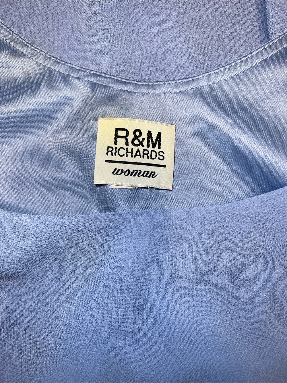 R&M Richards Periwinkle Layered Sleeveless Midi Dress - Picture 2 of 9
